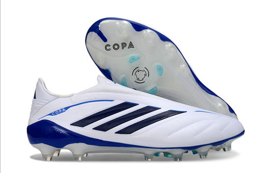 Copa Pure 4 Elite Laceless FG - White/Blue